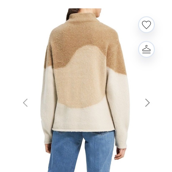 THEORY// Tricilor Brushed Intarsia Sweater - Picture 2 of 7